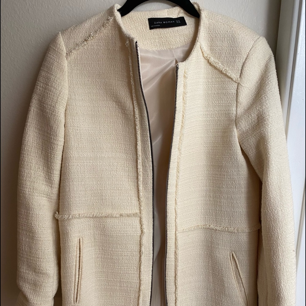 Zara Women Cream Coat